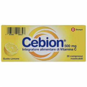 Cebion Masticabile Limone Vitamina C 500mg 20 Capsule