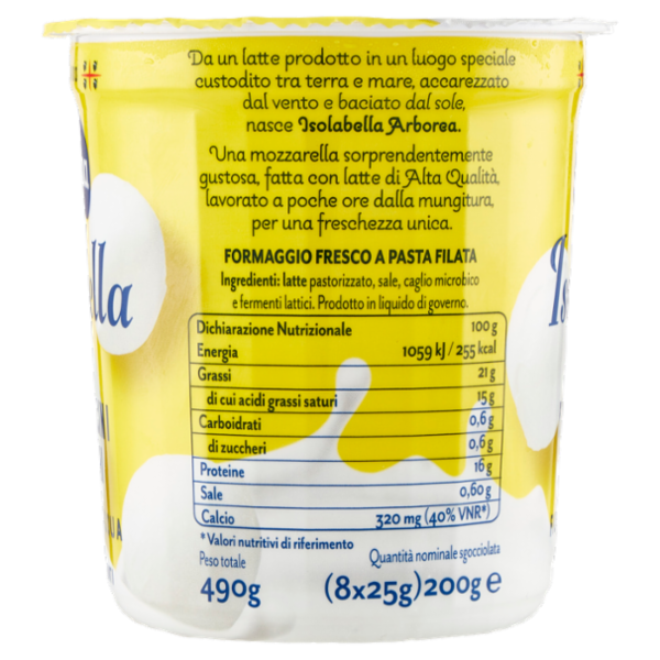 Arborea Isolabella Bocconcini Freschi 8 x 25 g