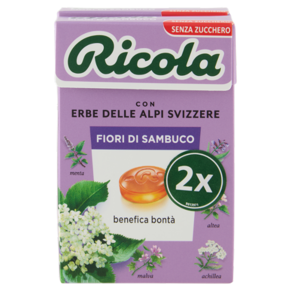 Ricola Fiori di Sambuco Senza Zucchero 2 x 50 g
