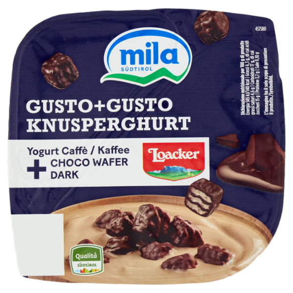 mila Gusto+Gusto Yogurt Caffè + Choco Wafer Dark 150 g