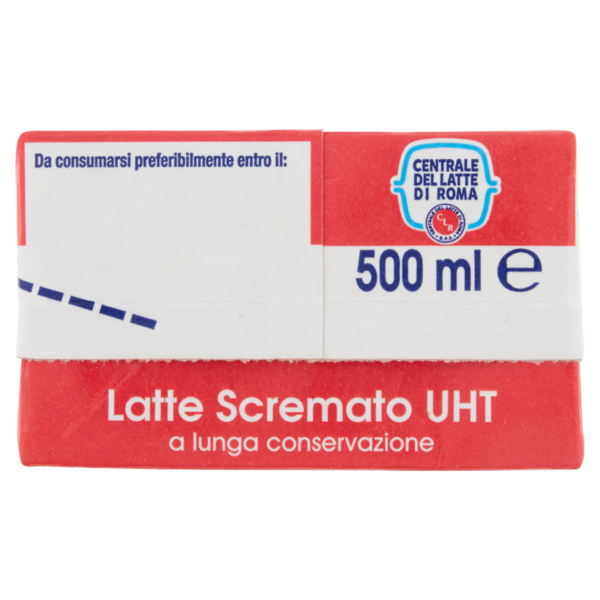Centrale del Latte di Roma Latte UHT a Lunga Conservazione Scremato 500 ml