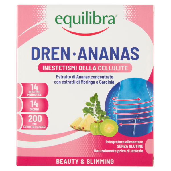 equilibra Dren-Ananas Inestetismi della Cellulite 14 Bustine Monodose 56 g