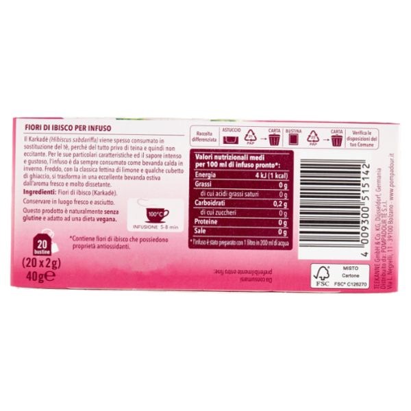 Pompadour Infuso Karkadé bustine 20 x 2 g