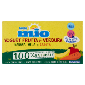 NESTLÉ MIO Yogurt Frutta & Verdura Banana, Mela e Carota 2 x 125 g