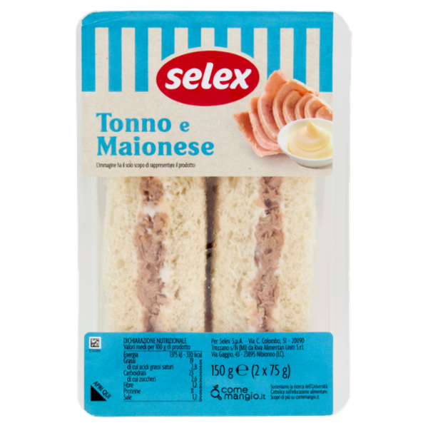 Selex Tramezzini Farciti Tonno e Maionese 2x75 g