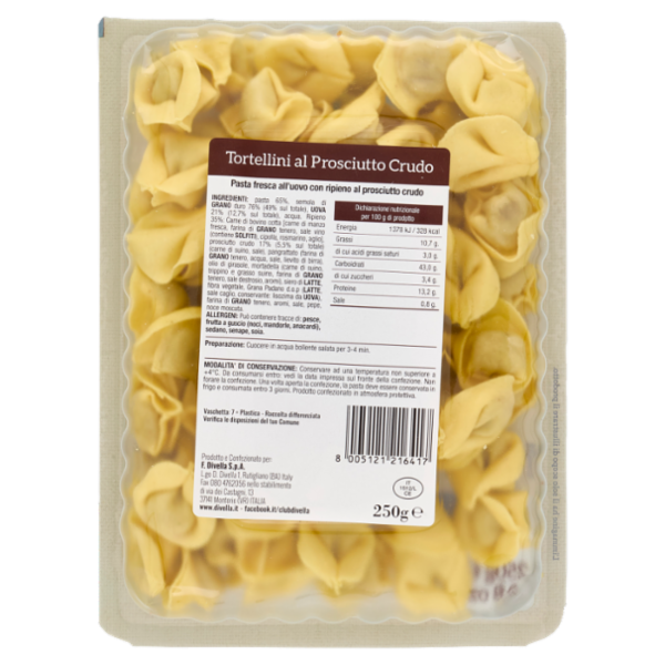 Divella Tortellini al prosciutto crudo 250 g