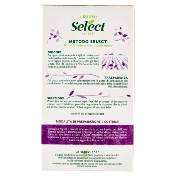 Select Selezioni dal Mondo Fagioli Tondini 400 g