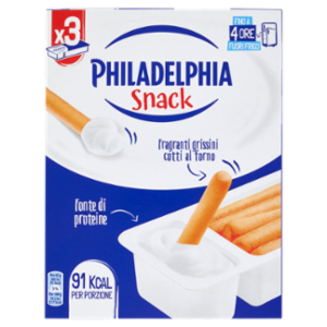Philadelphia Snack - Cremoso Philadelphia e Fragranti Grissini Cotti Al Forno - 3x42g
