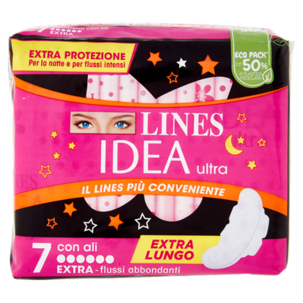 Lines Idea ultra Extra - flussi abbondanti con ali 7 pz