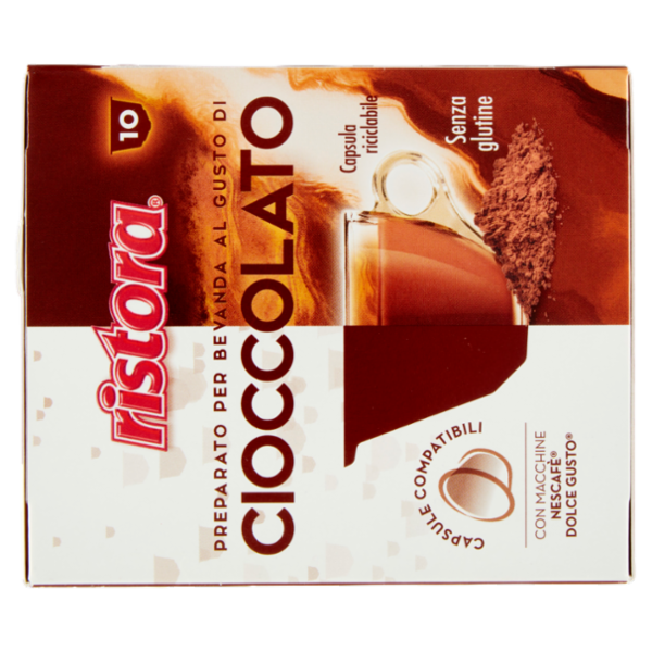 ristora Cioccolato Capsule Compatibili con Macchin Nescafè Dolce Gusto 10 x 18 g