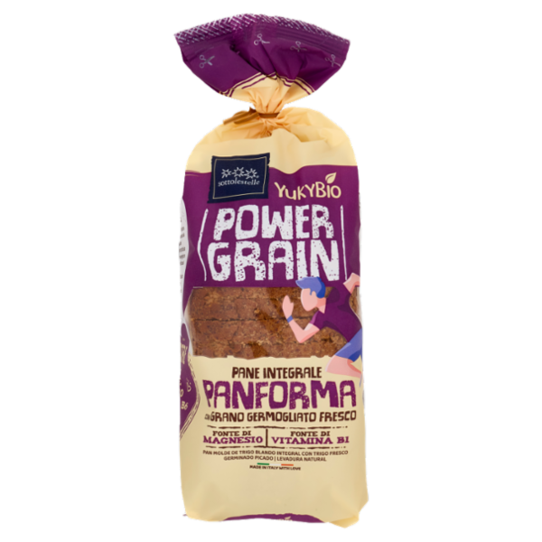 YukyBio Power Grain Pane Integrale Panforma con Grano Germogliato Fresco 500 g