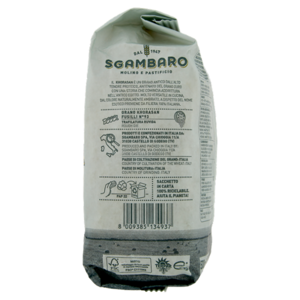 Sgambaro Bio Khorasan Fusilli N°93 500 g