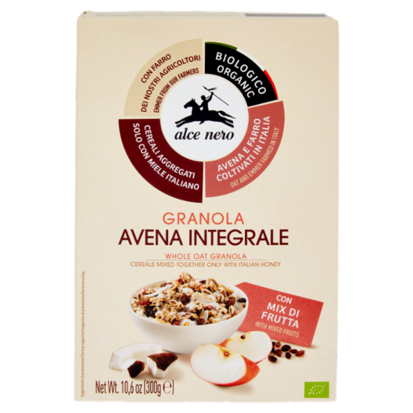 alce nero Granola Avena Integrale con Mix di Frutta 300 g