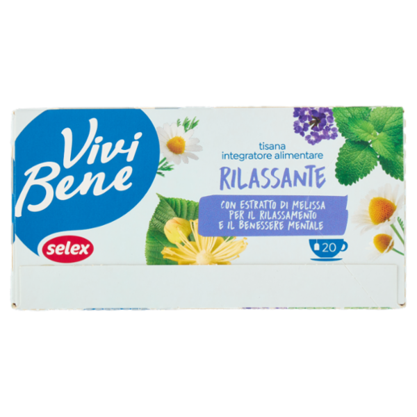 Selex Vivi Bene Tisana Rilassante con Estratto di Melissa 20 Filtri 20 Filtri 32 g