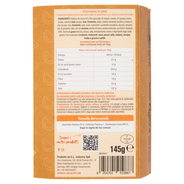 asia mama Fusion Experience Ravioli Gyoza con Carne 145 g