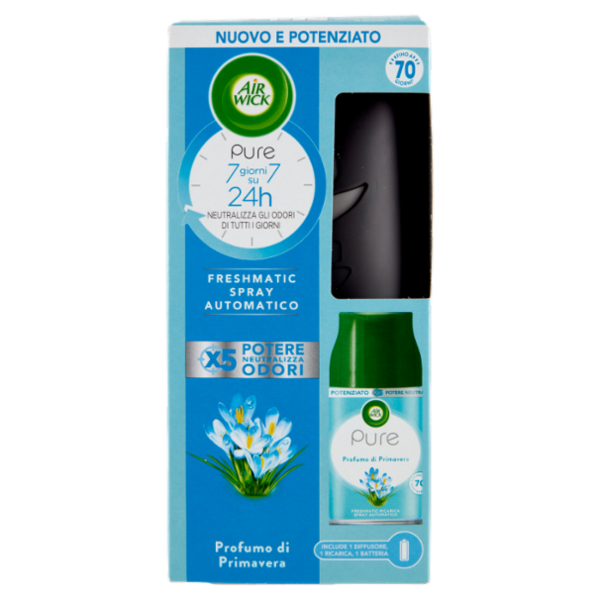 Air Wick Freshmatic Completo Pure Profumo di Primavera Profumatore per ambiente 250 ml