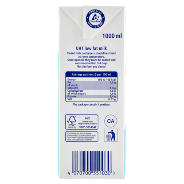 Heidi Latte parzialmente scremato UHT a lunga conservazione 1000 ml