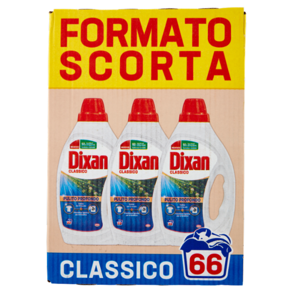 DIXAN Liquido Classico 3x22=66 Lavaggi 3 x 990 ml