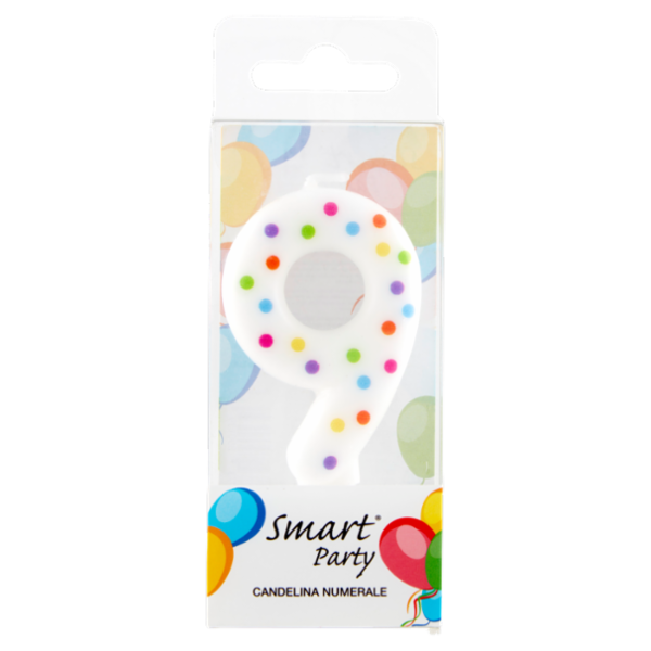 Smart Party Candelina Numerale 9 1 pz
