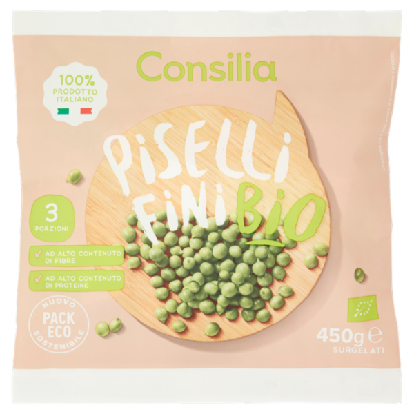 Consilia Piselli Fini Biologici Surgelati 450 g