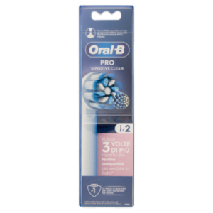 Oral-B Testine Di Ricambio Pro Sensitive Clean Bianche Spazzolino Elettrico Denti Ricaricabile 2 Pz