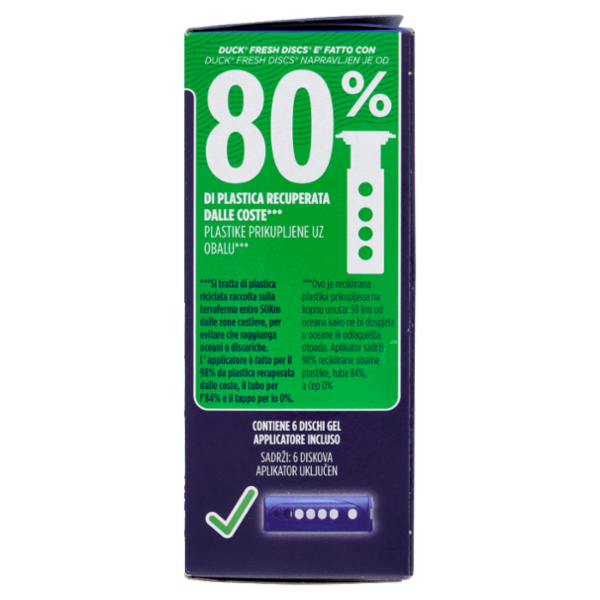 Duck Fresh Discs - Base per Dischi Gel Igienizzanti WC, Fragranza Blu 36ml