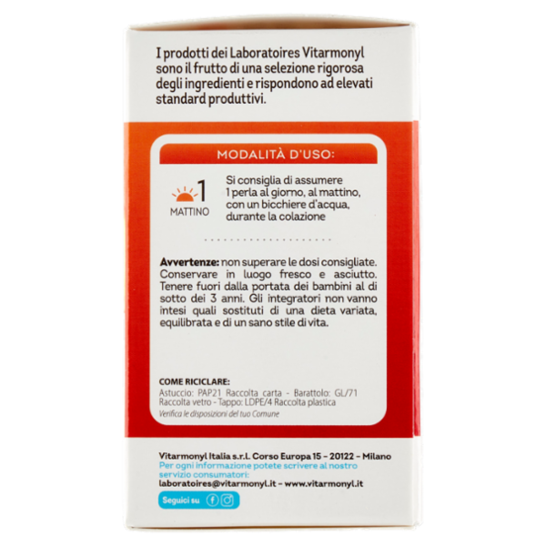 Laboratoires Vitarmonyl Olio di Fegato di Merluzzo Sistema immunitario 40 perle 30,8 g