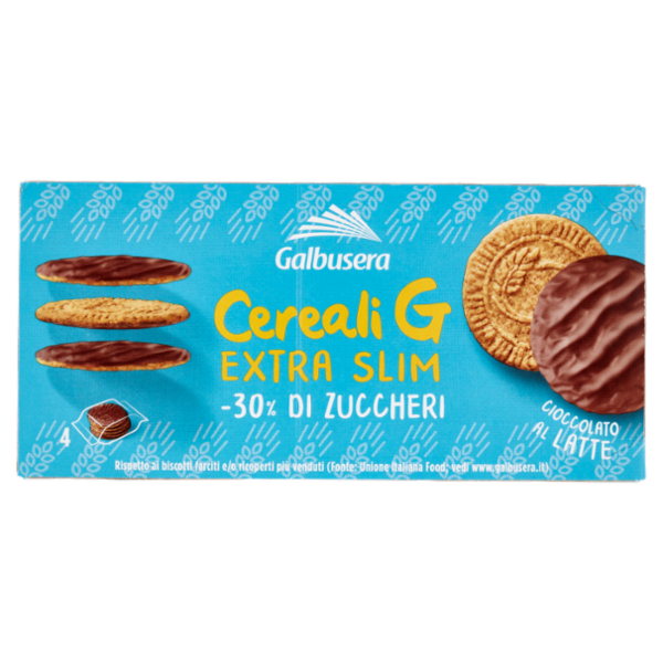 Galbusera Cereali G Extra Slim Cioccolato al Latte 4 x 30 g
