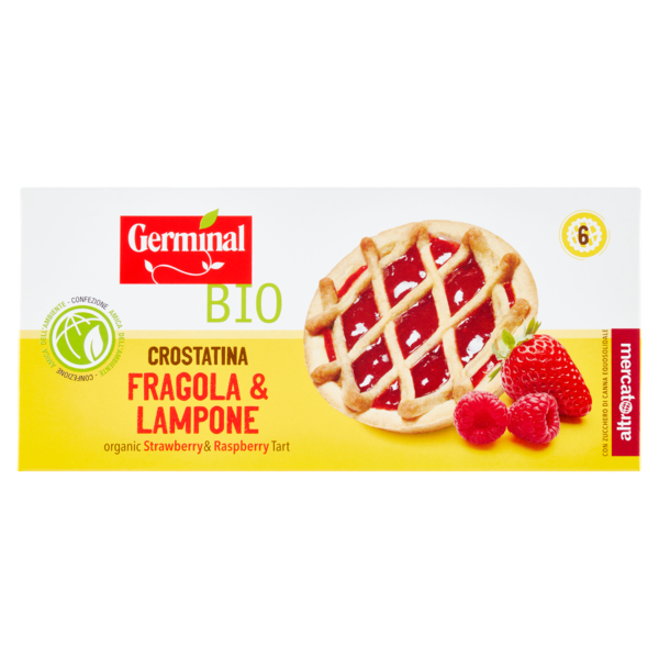 Germinal Bio Crostatina Fragola & Lampone 6 x 45 g