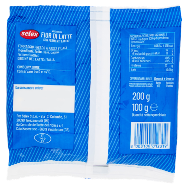 Selex Mozzarella Fior di Latte 100 g