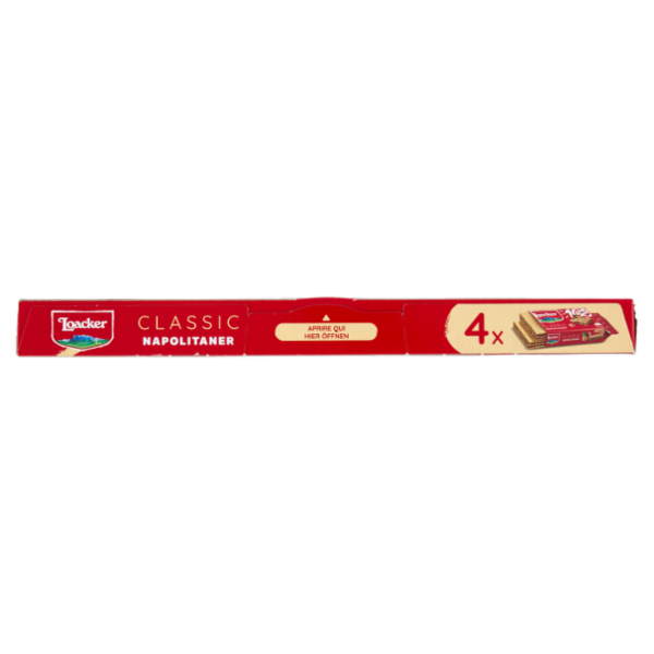 Loacker Classic Napolitaner Wafer con crema alle Nocciole 100% Italiane Wafers 45gx4