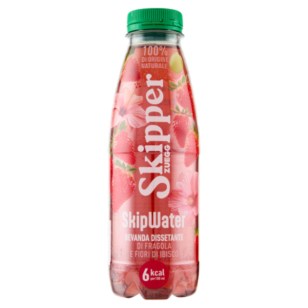 Zuegg Skipper SkipWater Bevanda Dissetante di Fragola e Fiori di Ibisco 500 ml