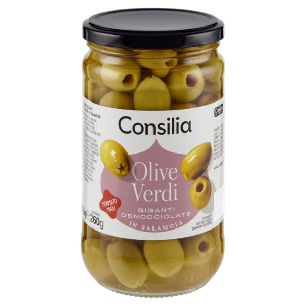 Consilia Olive Verdi Giganti Denocciolate in Salamoia 535 g
