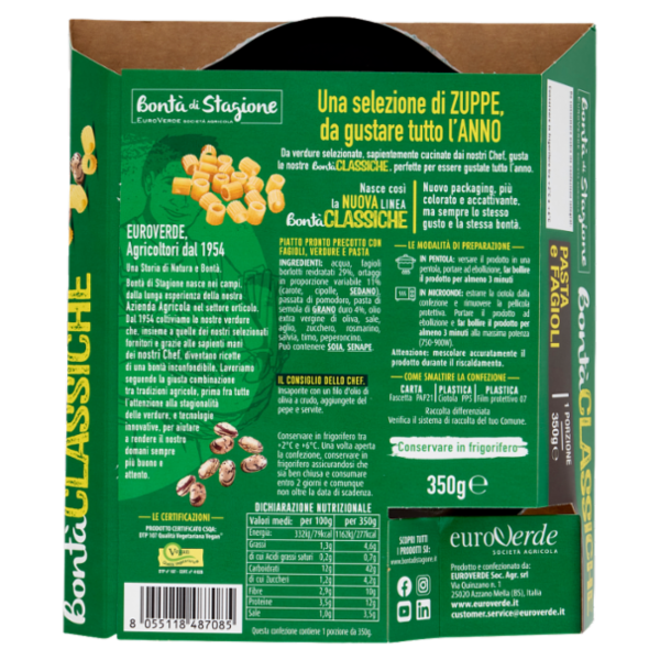 Bontà di Stagione Bontà Classiche Pasta e Fagioli 350 g