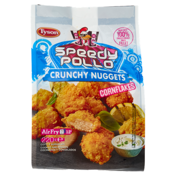Speedy Pollo Crunchy Nuggets Cornflakes Cotti e Surgelati 220 g