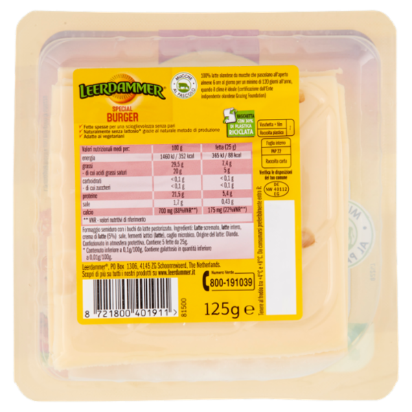 Leerdammer Special Burger Fette 5 x 25 g