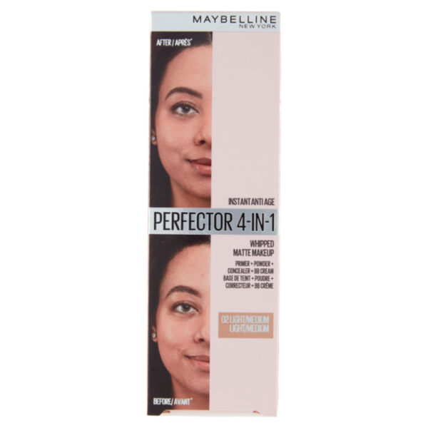 Maybelline New York Fondotinta Perfezionante Instant Perfector, 4 Prodotti in 1, Light Medium, 30 ml