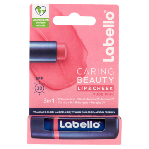 Labello Caring Beauty Lip & Cheek Nude Pink SPF 30 4,8 g