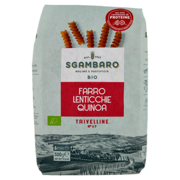 Sgambaro Bio Farro Lenticchie Quinoa Trivelline N°47 500 g