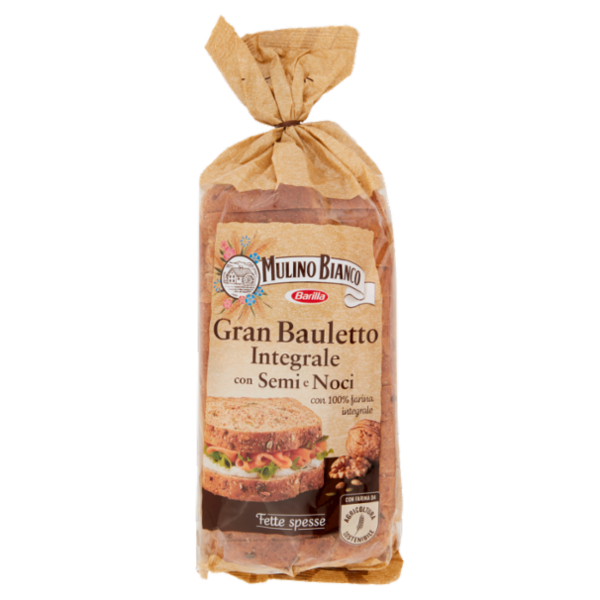 Mulino Bianco Gran Bauletto Integrale Pane con Semi e Noci 465g