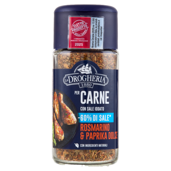La Drogheria 1880 per Carne con Sale Iodato Rosmarino & Paprika 45 g