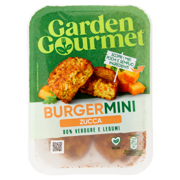 GARDEN GOURMET Burger Mini Vegano di Zucca 4 pezzi 160g