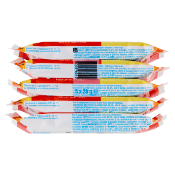 Kinder fetta al latte Pesca Maracuja 5 x 28 g