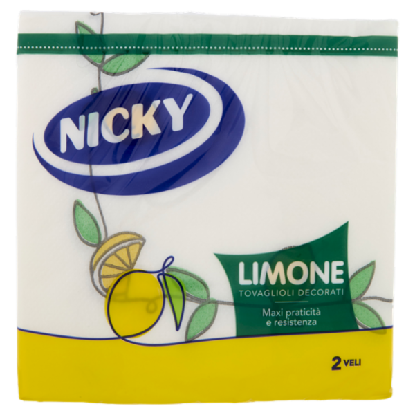 Nicky Limone Tovaglioli Decorati 2 Veli 35 pz