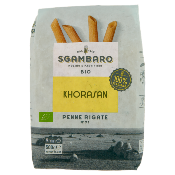 Sgambaro Bio Khorasan Penne Rigate N°91 500 g