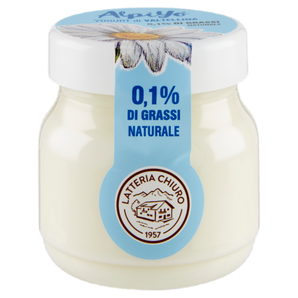 AlpiYò Yogurt di Valtellina 0,1% di Grassi Naturale 125 g