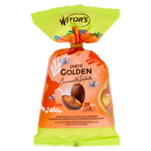 Witor's Ovetti Golden Caramello Salato Cioccolato Al Latte Con Cremoso Ripieno Al Caramello 230 g