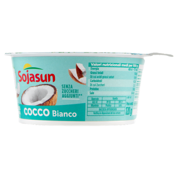 Sojasun Cocco Bianco Senza Zuccheri Aggiunti** 120 g
