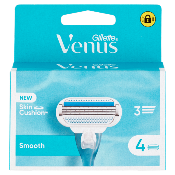 Gillette Venus Lamette Rasoi Donna Smooth per Rasoio a 3 Lame, Confezione da 4