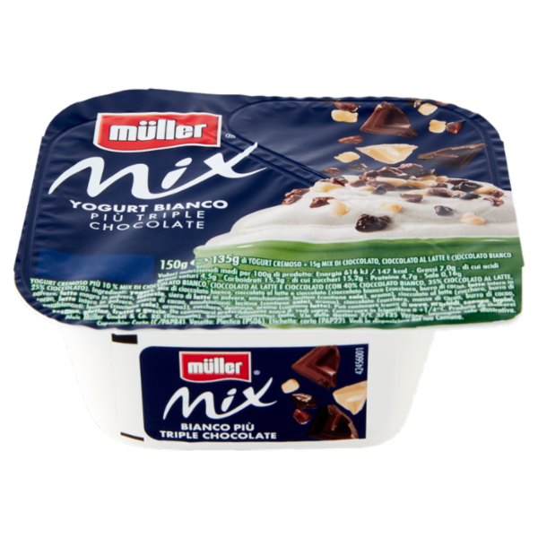 müller Mix Yogurt Bianco Più Triple Chocolate 150 g